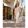 pantofi dama bej din piele naturala perforata cu talpa ortopedica CLP16BEJ